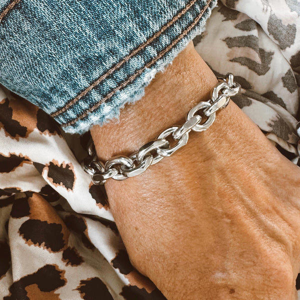 Stainless Steel Rolo Chain + Oval Link Chain + Chunky Layered Oval Link Chain Set