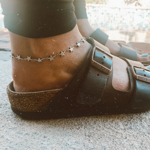 Star Chain Anklet Stainless Steel