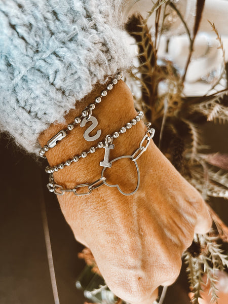Stainless Steel Open Heart Bracelet