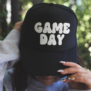 GAME DAY Black Trucker Hat