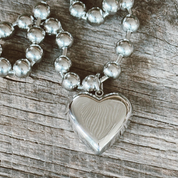 Large Heart Charm Necklace