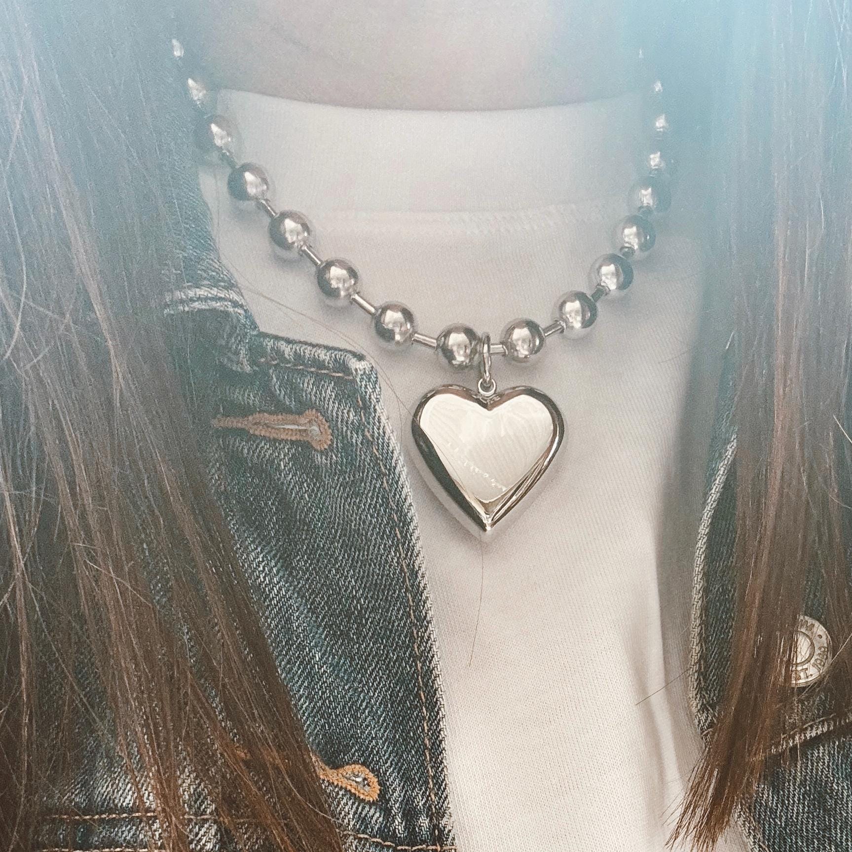 Large Heart Charm Necklace