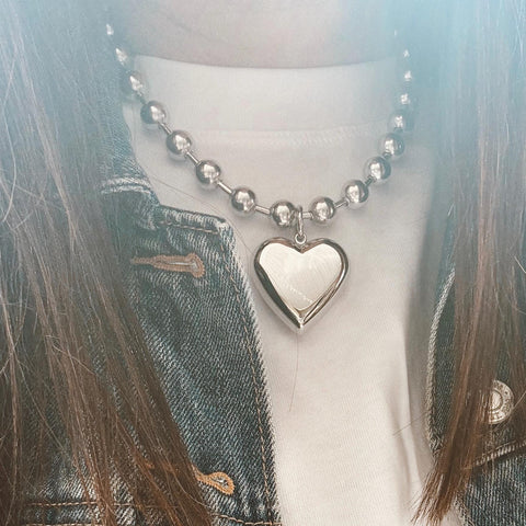 Large Heart Charm Necklace