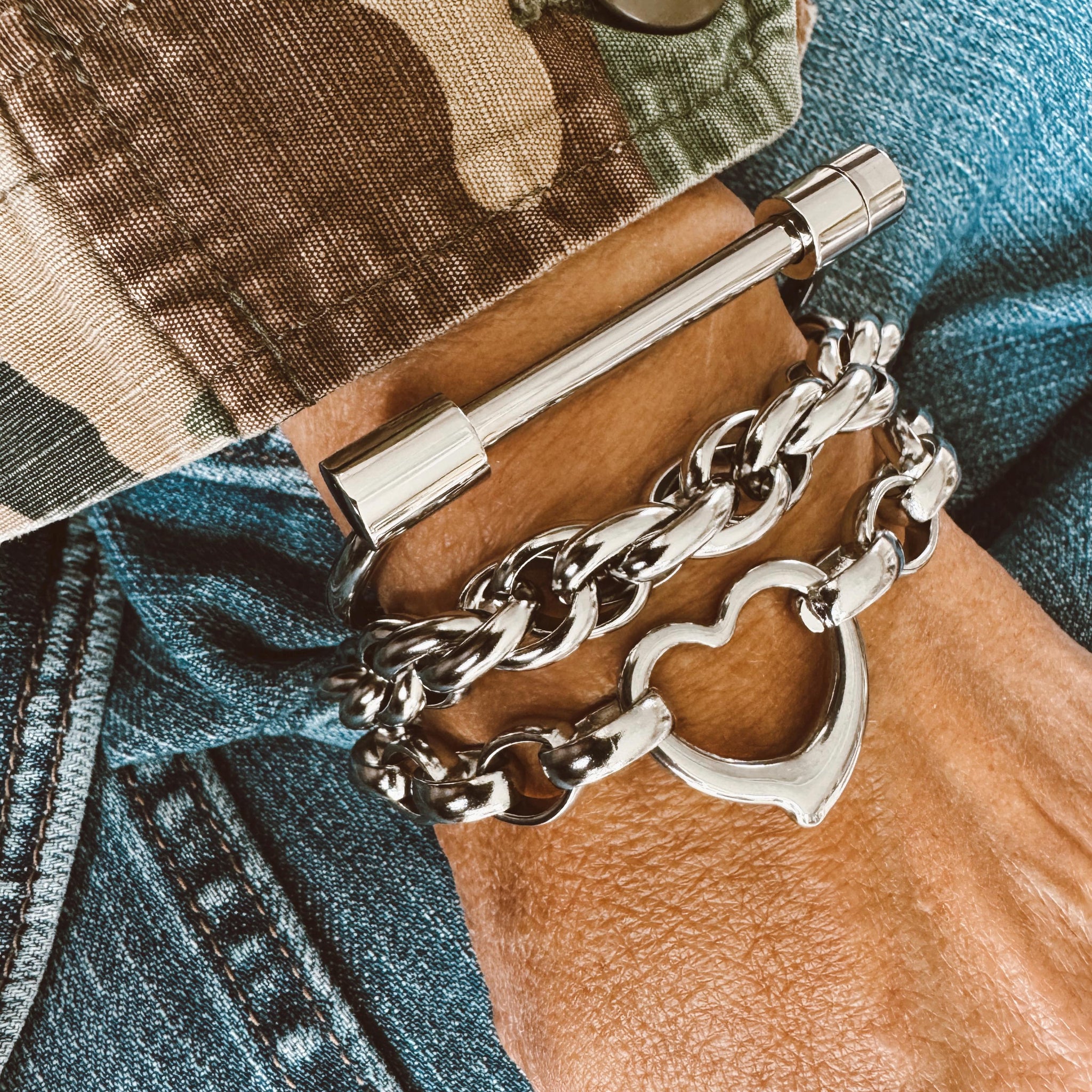 Stainless Steel Chunky Trio Set