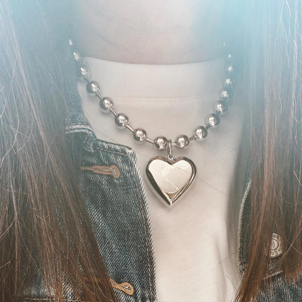 Large Heart Charm Necklace