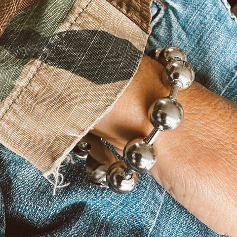 Stainless Steel EXTRA LARGE Bead/Ball Chain Bracelet