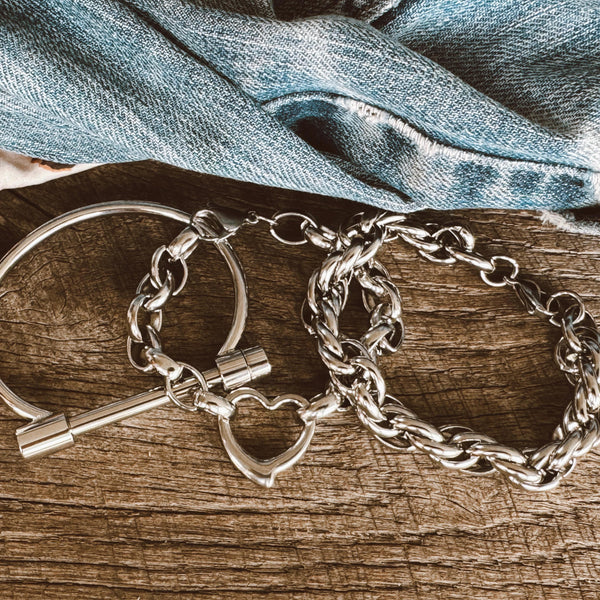 Stainless Steel Chunky Trio Set