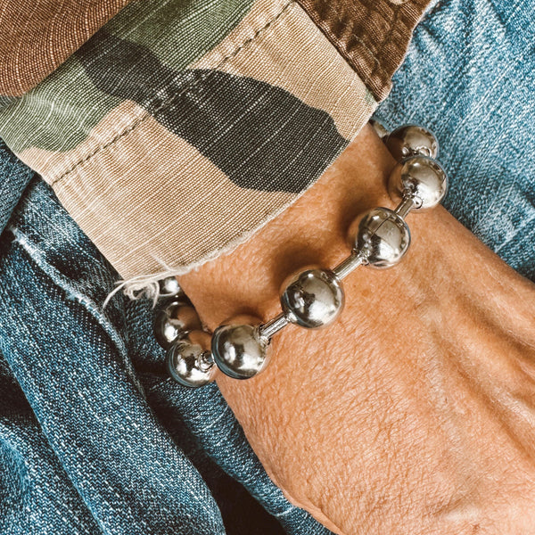 Stainless Steel EXTRA LARGE Bead/Ball Chain Bracelet