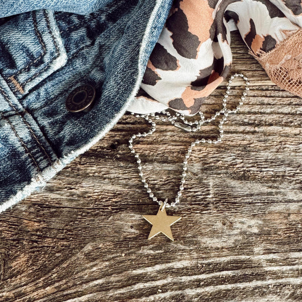 Mixed metal Star Necklace