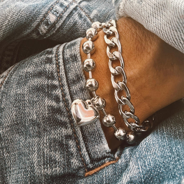 Stainless Steel Fiargo Chunky Chain Bracelet