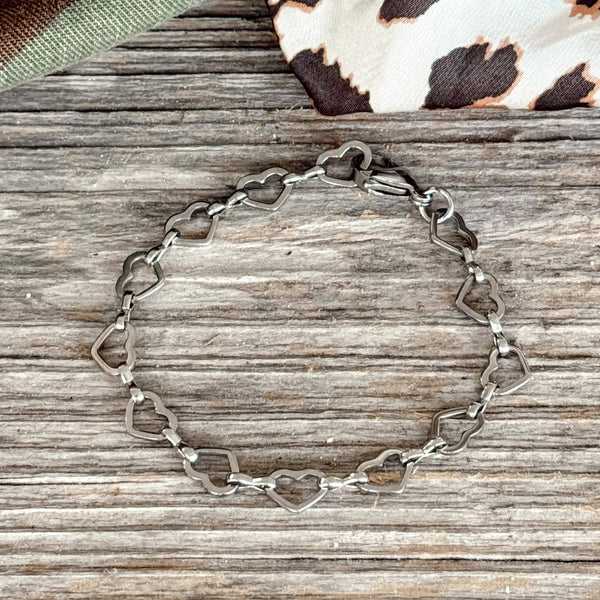 Stainless Steel Heart Bracelet