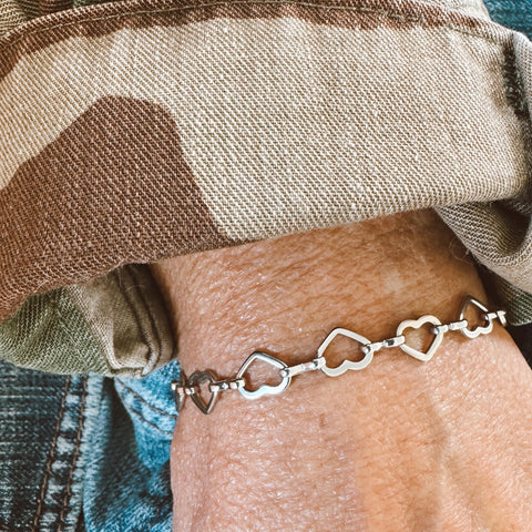 Stainless Steel Heart Bracelet