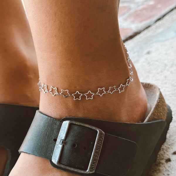 Stainless Steel Star Chain Anklet