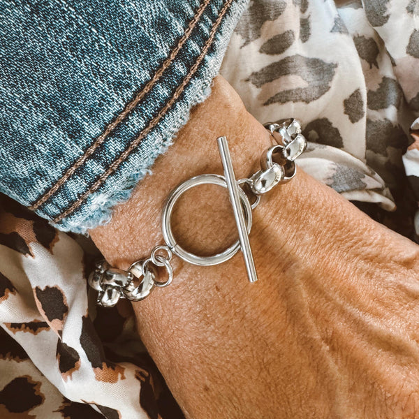 Stainless Steel Rolo Chain + Oval Link Chain + Chunky Layered Oval Link Chain Set