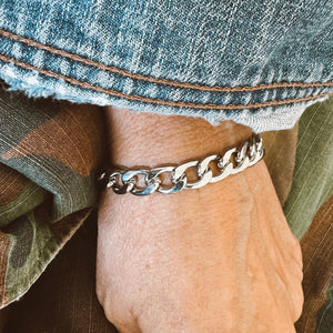 Stainless Steel Fiargo Chunky Chain Bracelet