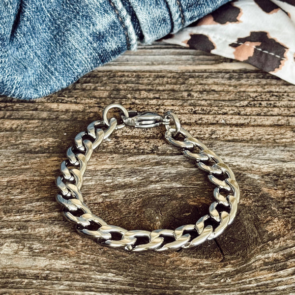 Stainless Steel Fiargo Chunky Chain Bracelet