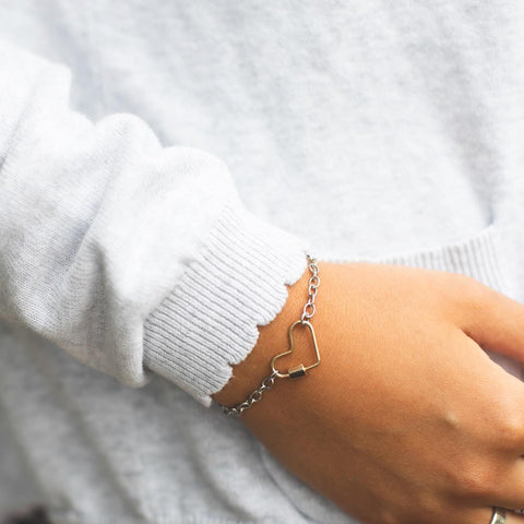 New - Sweet Heart Bracelet - All Stainless steel - Waterproof - Best little Gift ever - Love you Gift - Easy light wear - Bestie Gift