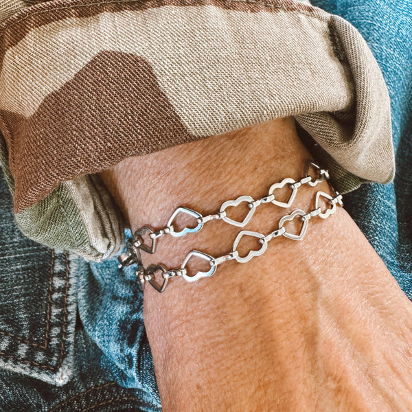 Stainless Steel Heart Bracelet