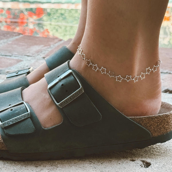 Stainless Steel Star Chain Anklet