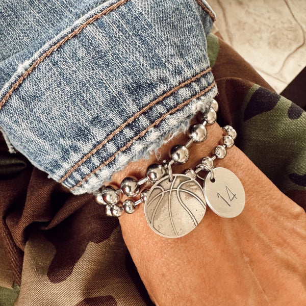 Athletes number charm Bracelet