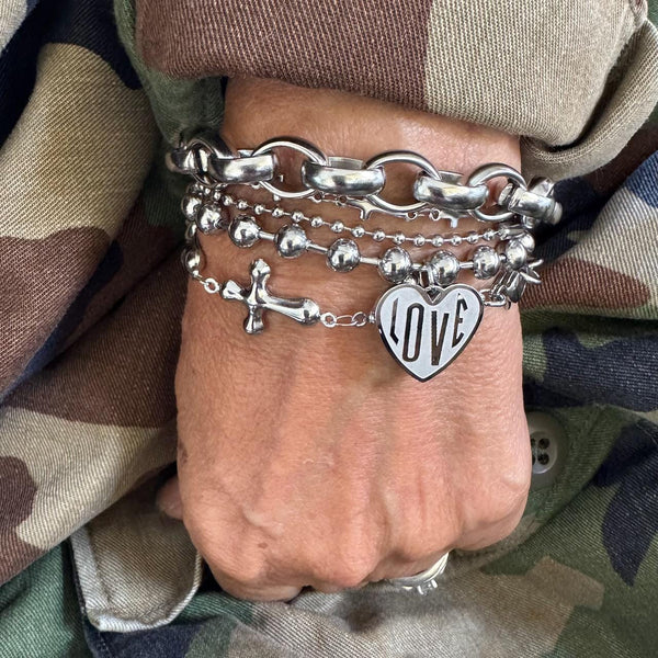Stainless Steel NEW Cross Bracelet - Water proof - Tarnish proof - Accent Bracelet - Easy wear - Perfect little Gift - Bestie Gift